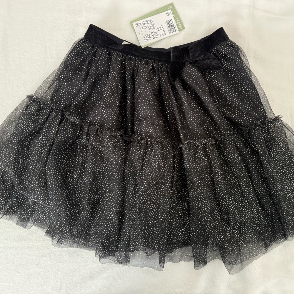 Elegant Black Tulle Skirt